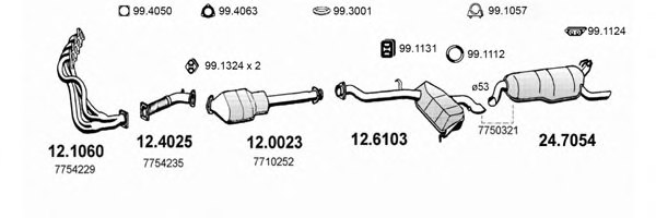 ASSO ART1254 Exhaust System